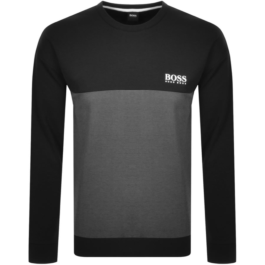 Alternative Image for ProductBOSS Bodywear Logo Crew Neck Sweatshirt Black1